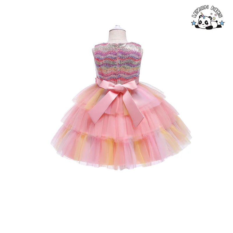 LEZONKIDS - Manufacture Direct Colorful fluffy gauze cake dress children's princess party dress for girls